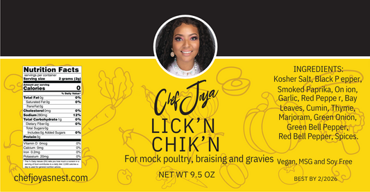Chef Joya’s Lick’n Chik’n seasoning